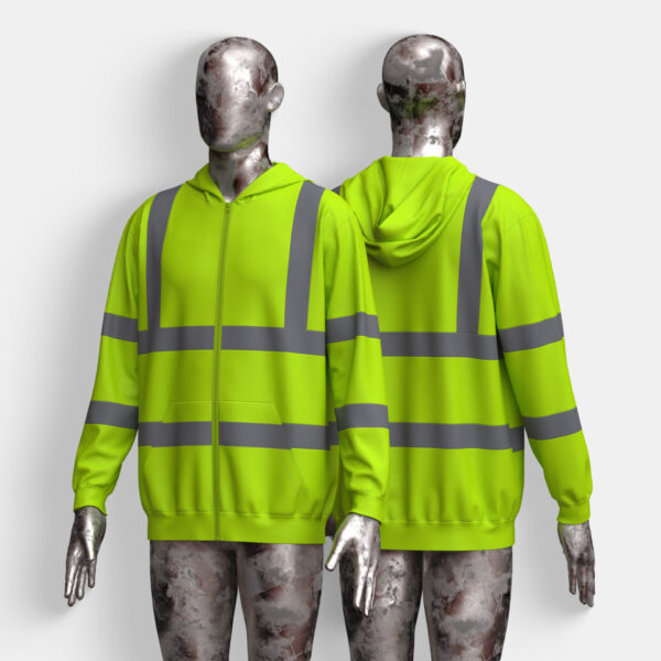 Men High Visibility Hooded Jacket
