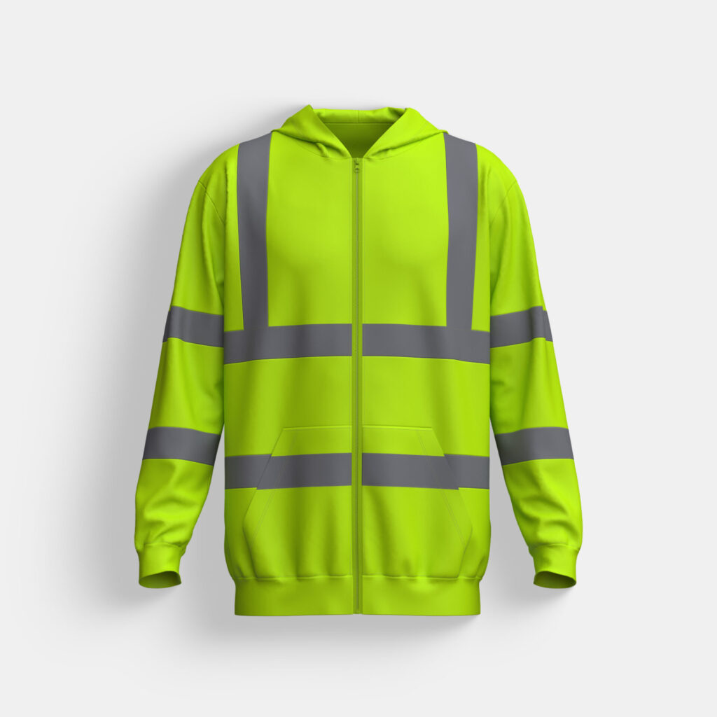 Men High Visibility Hooded Jacket - Image 2
