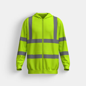 Men High Visibility Hooded Jacket - Image 2