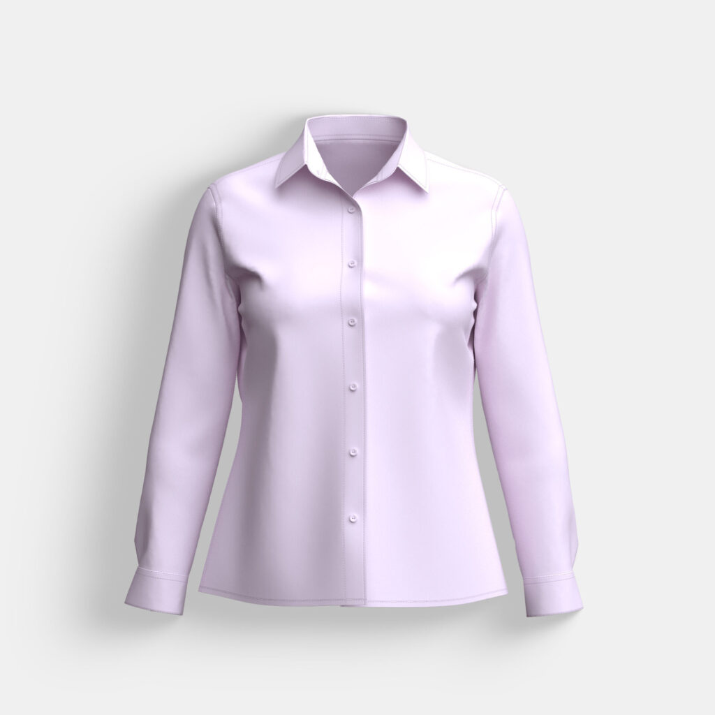 Women’s Casual Lustrous Cotton Check Shirt - Image 2