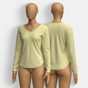 Women's V-Neck Regular Fitted Tee