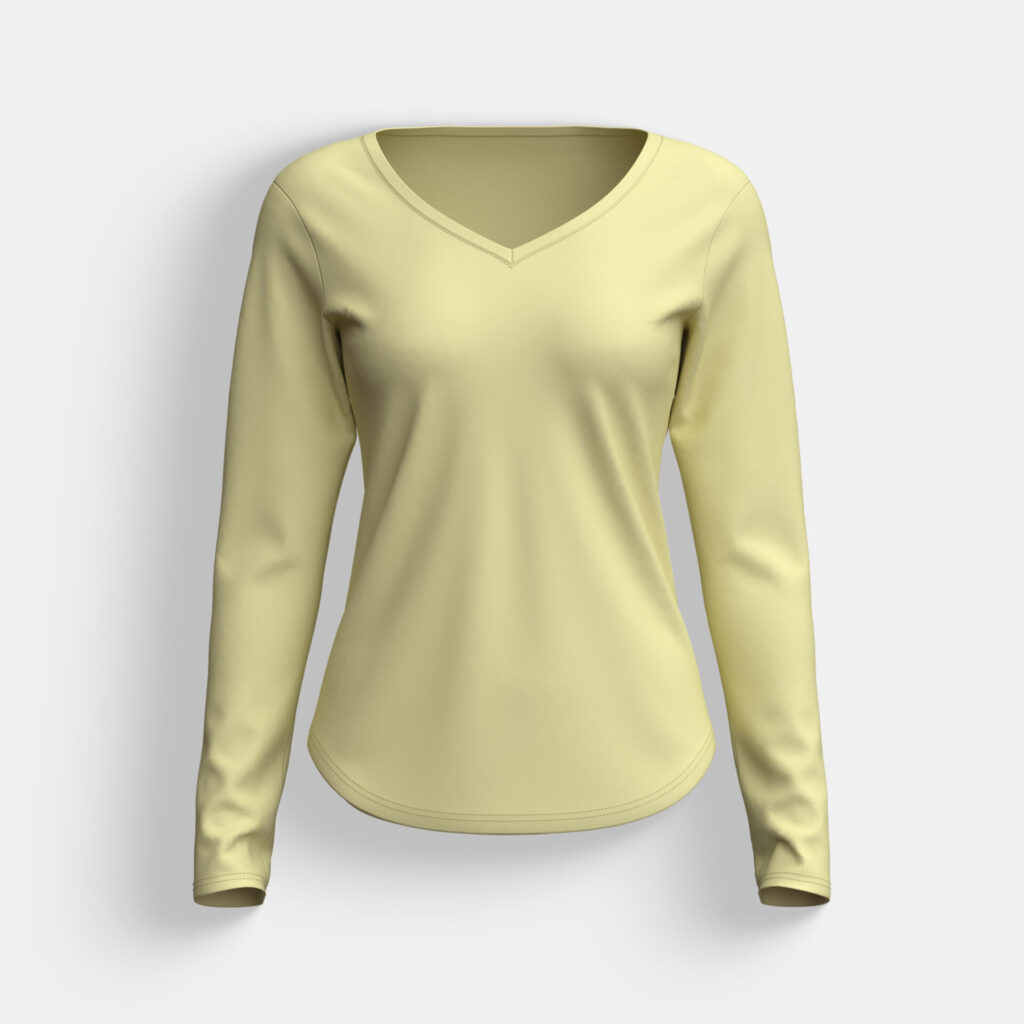 Women's V-Neck Regular Fitted Tee - Image 2