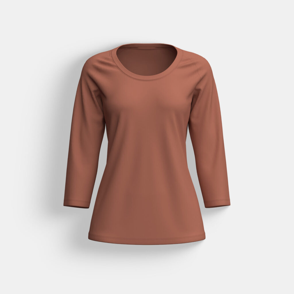 Women's Printed Raglan Tee 3/4 Sleeves - Image 2