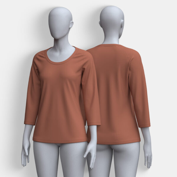 Women's Printed Raglan Tee 3/4 Sleeves