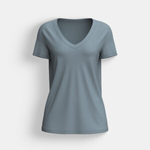 Graphic Print V-neck T-shirt - Image 2