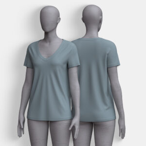 Graphic Print V-neck T-shirt