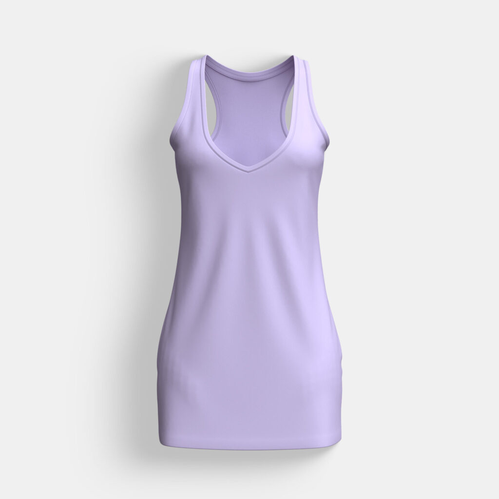 Chest Printed Long Tail Women's Tank Top - Image 2