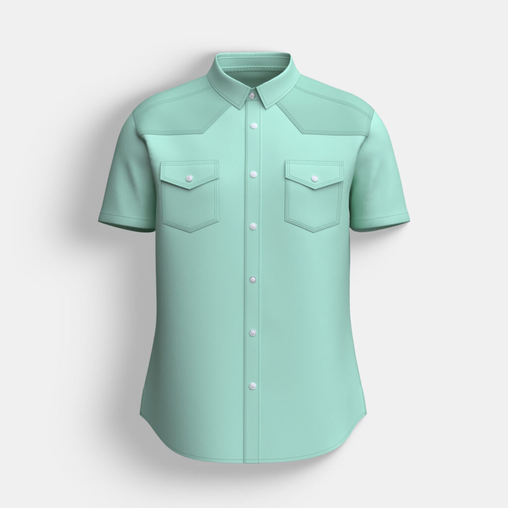 Men’s Double Pocket Checkered Shirt - Image 2