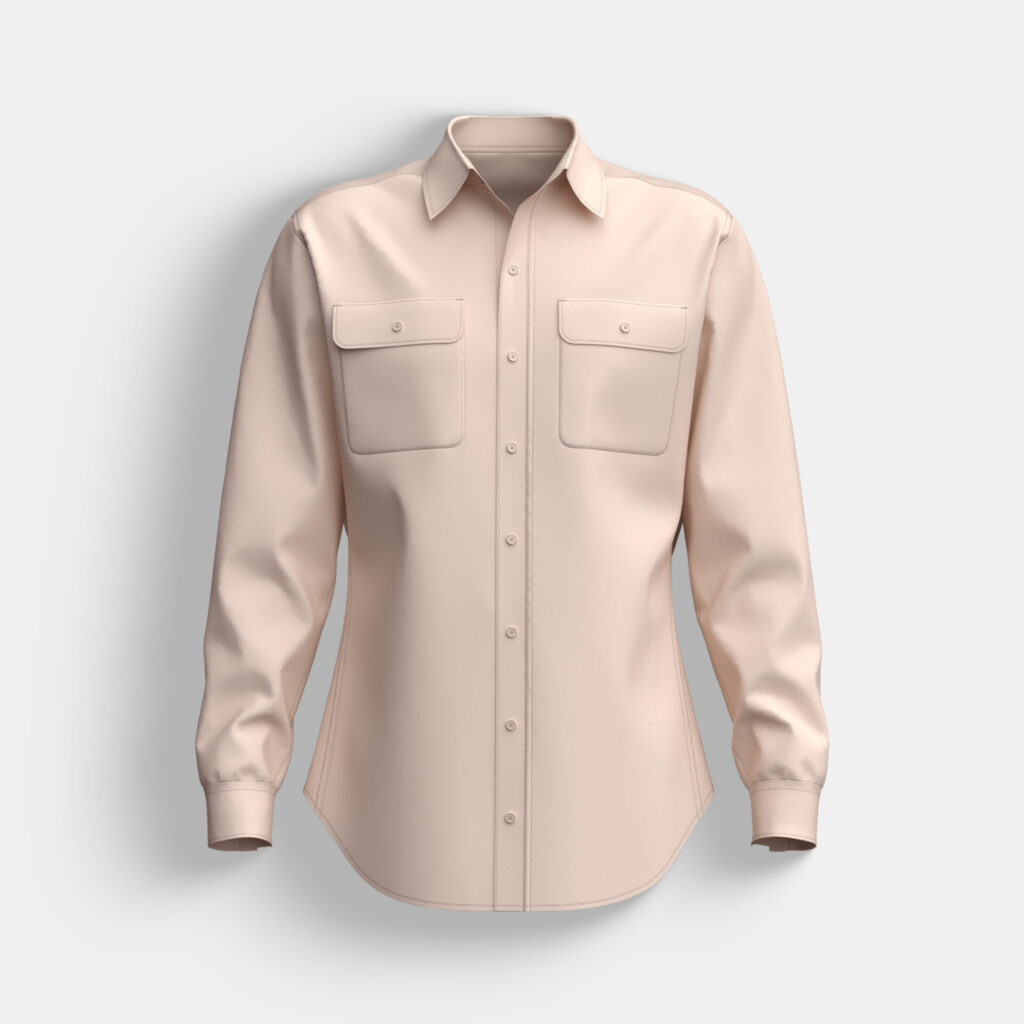 Double Pocket Men’s Cotton Shirt - Image 2