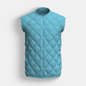 CLO3D Quilted Puffer Vest – Lightweight Digital Fashion Apparel - Image 2