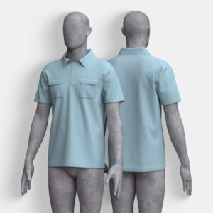 Double Pocket Stripe Polo Shirt