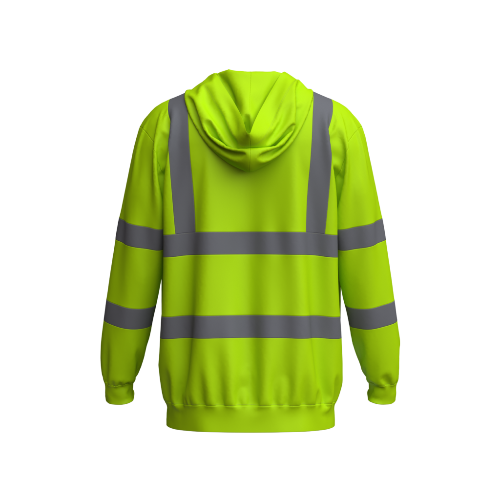 Men High Visibility Hooded Jacket - Image 2