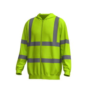 Men High Visibility Hooded Jacket - Image 4